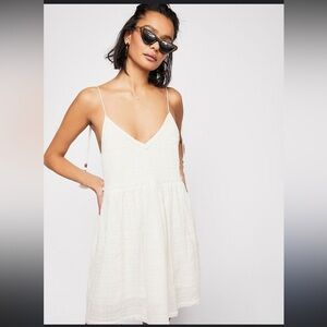 Free People Cream Mini Dress
